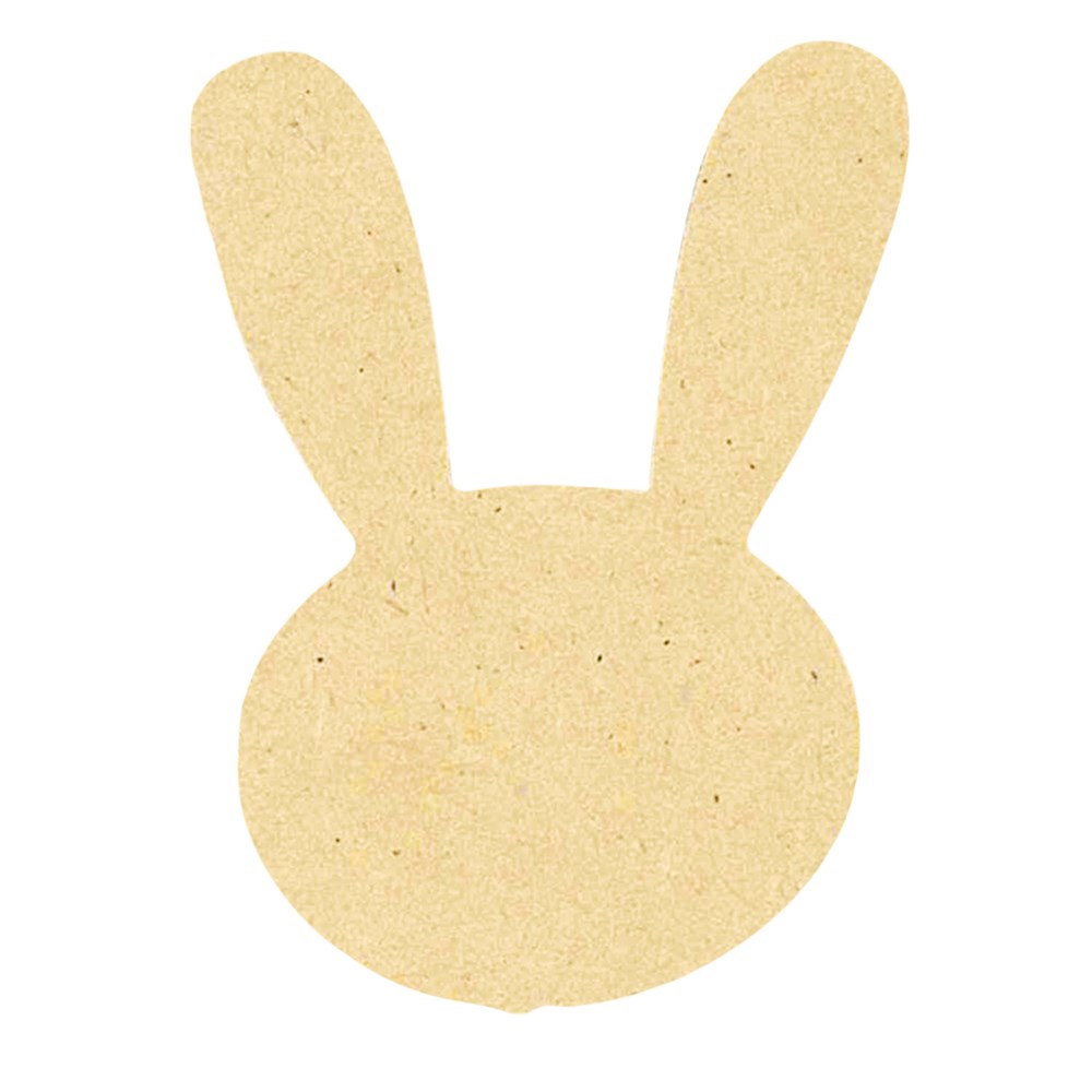 Wooden Bunny Face Shape Pack of 20 Wood Craft CleverPatch Art