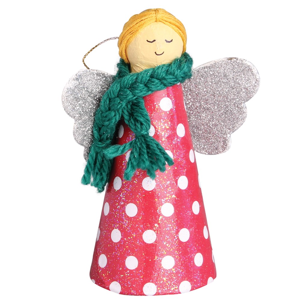 Papier Mache Angels Pack of 6 Christmas Ornaments CleverPatch