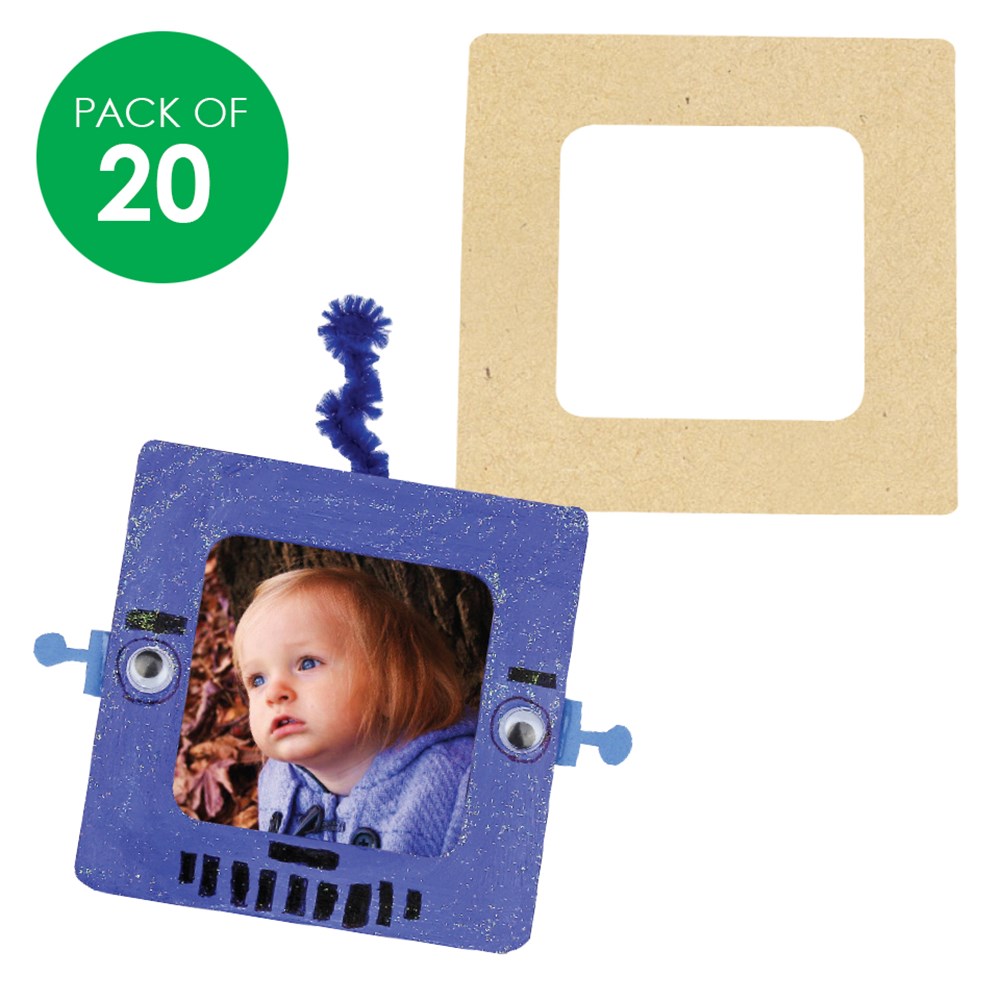 Wooden Square Frames Pack of 20 Wooden Shapes CleverPatch Art