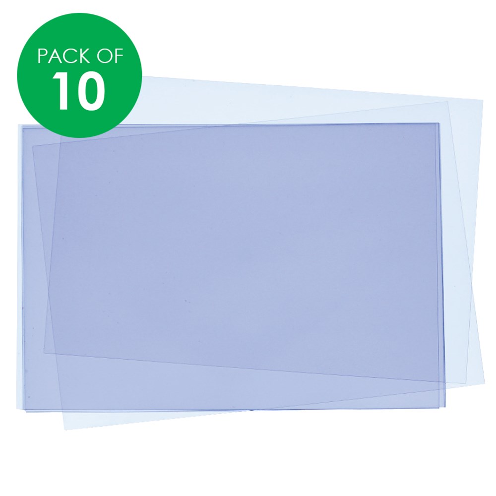 Acetate Sheets A4 Pack of 10 Foil & Plastic Sheets CleverPatch