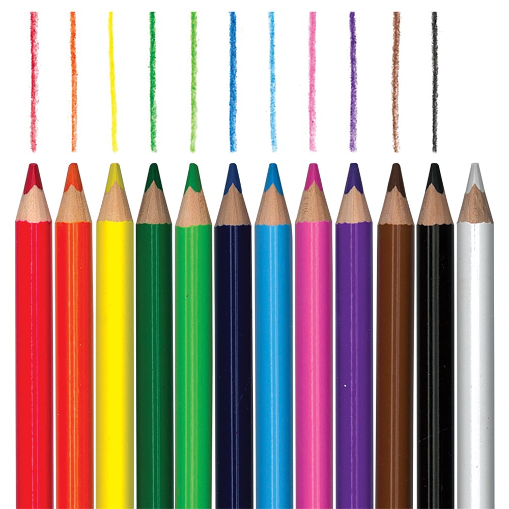 EC Jumbo Triangular Colouring Pencils Pack of 12 Pencils