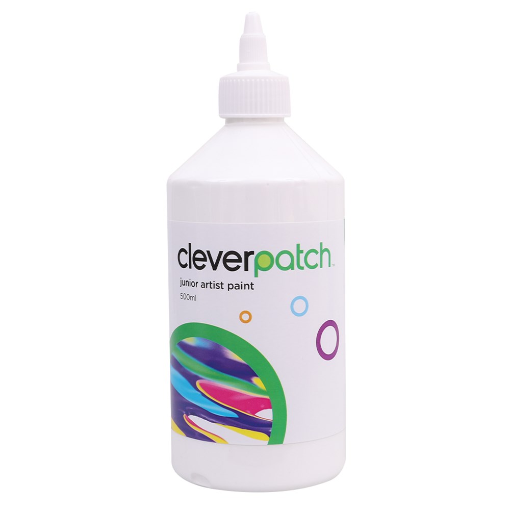 CleverPatch Junior Artist Paint White 500ml Paint, Dye & Ink
