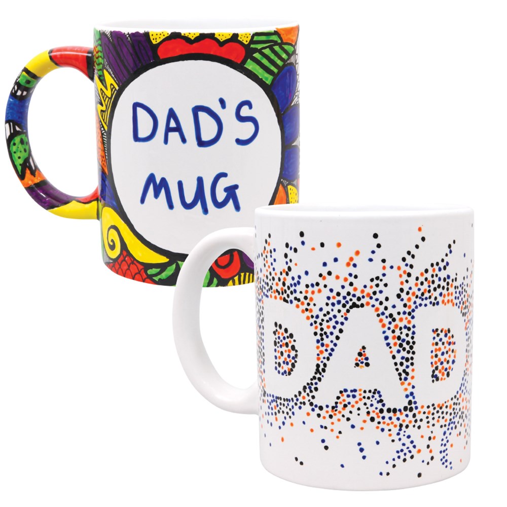 Porcelain Mug Porcelain, Glass & Plastic CleverPatch Art & Craft Supplies