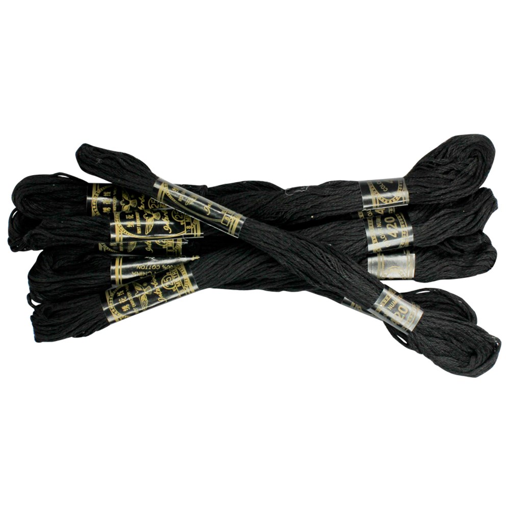 Embroidery Thread Black 48m Sewing & Textiles CleverPatch Art