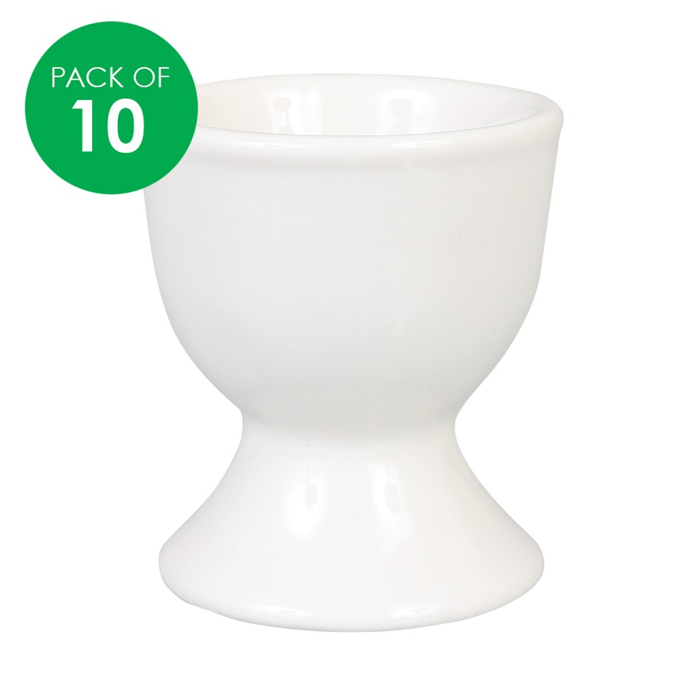 Porcelain Egg Cups Pack of 10 Porcelain & Glass CleverPatch Art