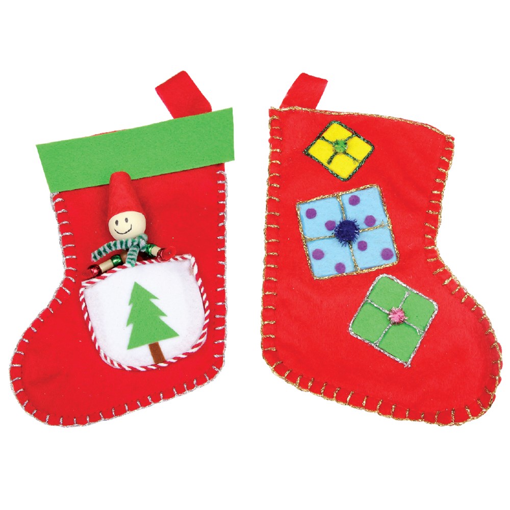 Christmas Felt Stockings Pack of 20 Sewing & Textiles CleverPatch Art & Craft Supplies