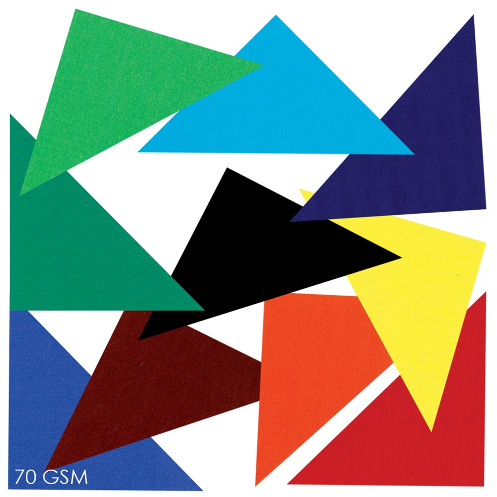 BRENEX Matt Paper Triangles Pack of 360 Paper Circles & Squares