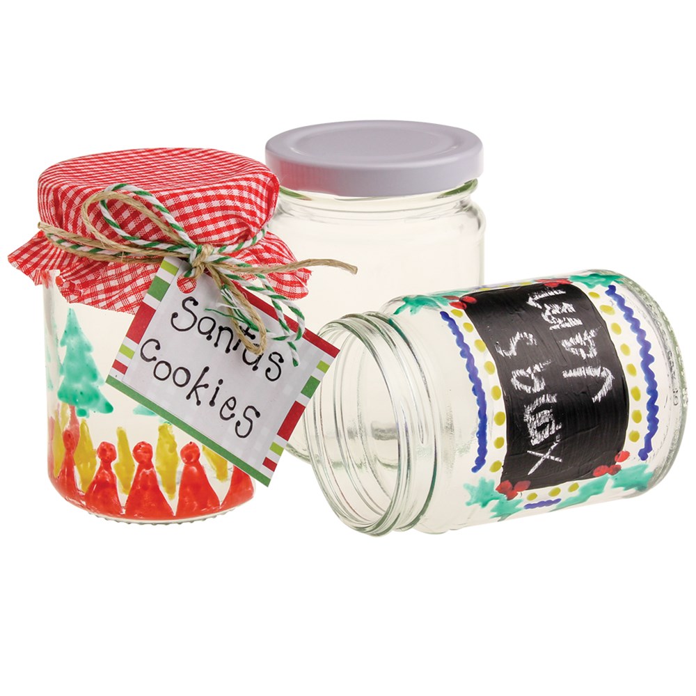 Glass Jar 250ml Porcelain, Glass & Plastic CleverPatch Art & Craft Supplies
