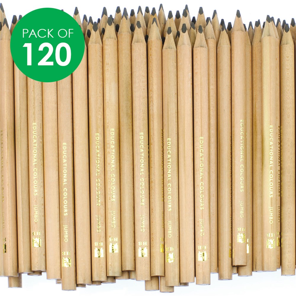 EC Jumbo Triangular HB Pencils Classpack Pack of 120 Pencils