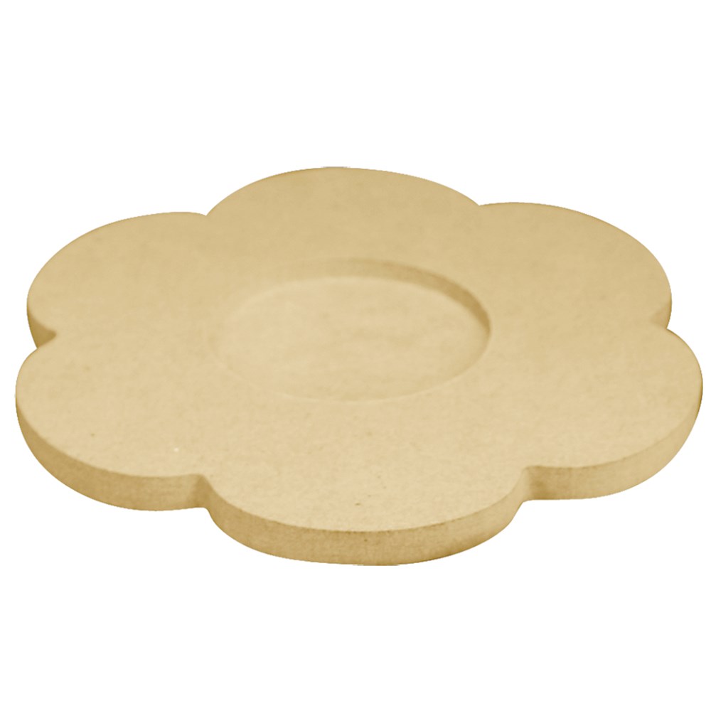 Wooden Candle Holder Flower Each Wooden Shapes CleverPatch Art & Craft Supplies