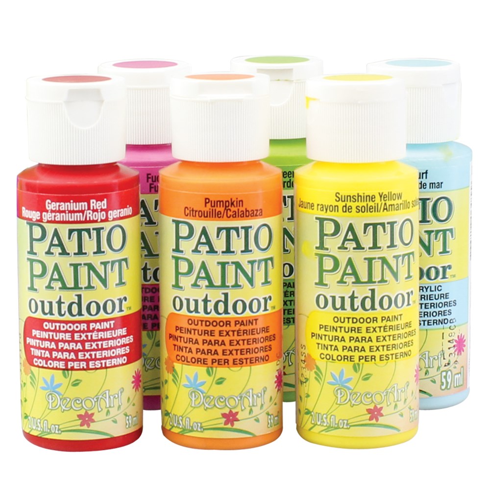 Outdoor Patio Paint 59ml Set of 6 colours Ceramic & Terracotta