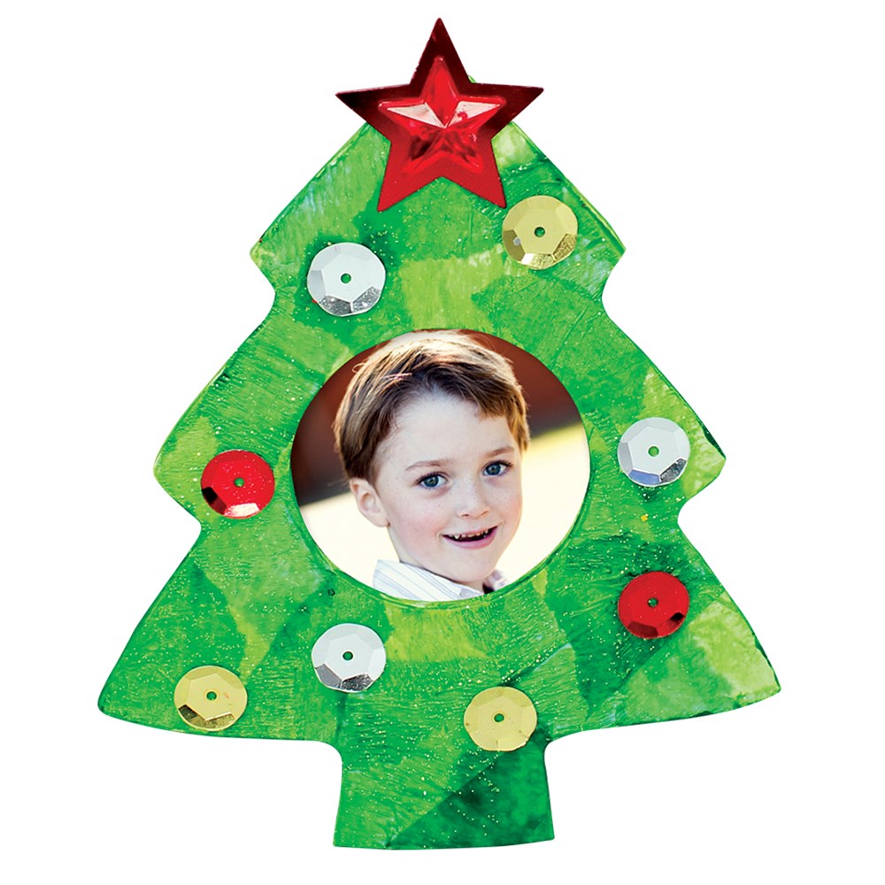 Wooden Christmas Tree Frames Pack of 4 Christmas Ornaments