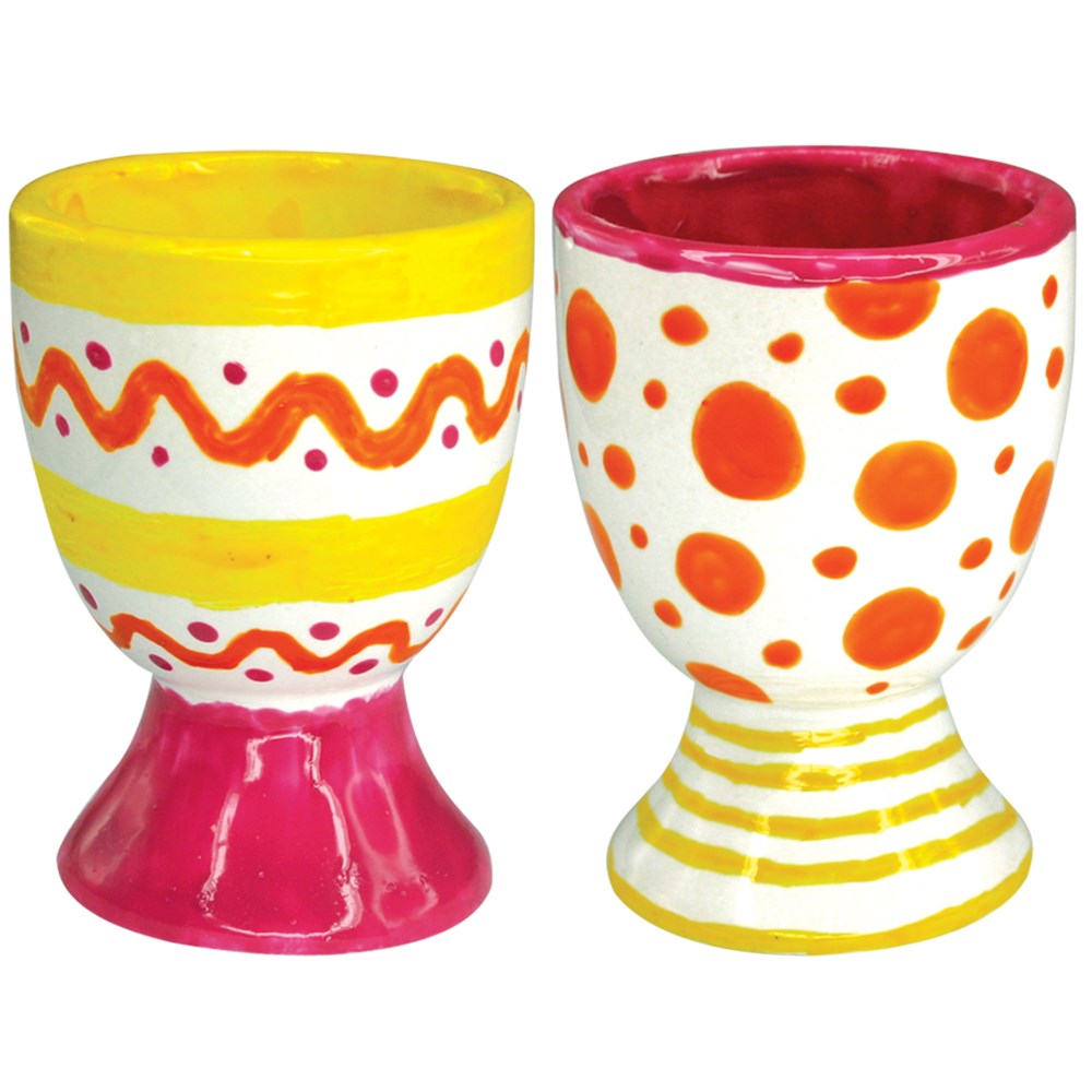Porcelain Egg Cups Pack of 4 Porcelain CleverPatch Art & Craft