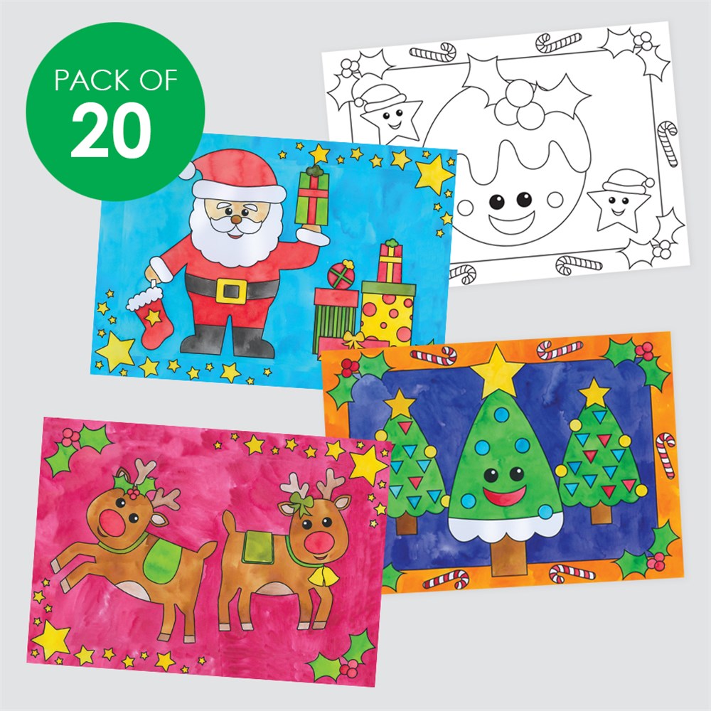 Cardboard Christmas Placemats White Pack of 20 Paper & Card