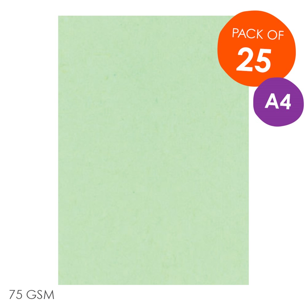 CleverPatch Copy Paper Pastel Green A4 Pack of 25 Coloured
