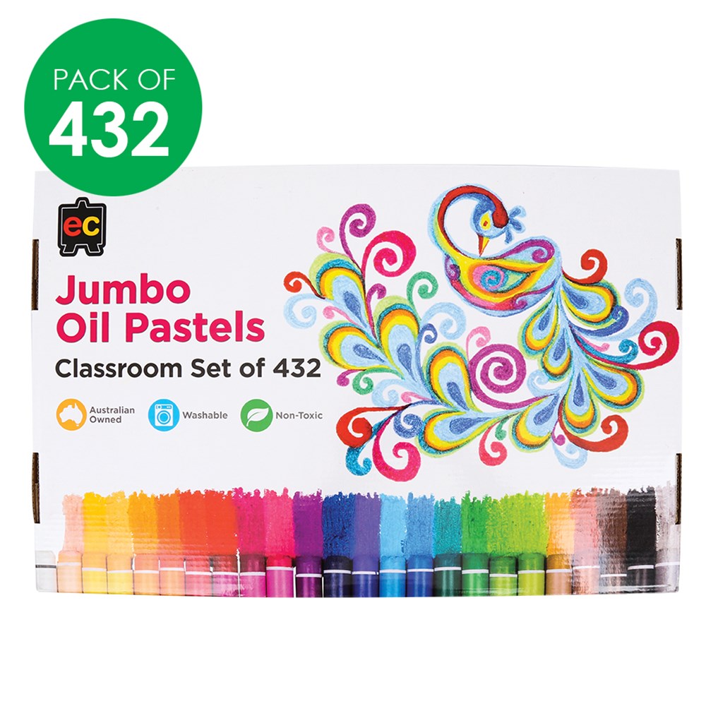 EC Jumbo Oil Pastels Classpack Pack of 432 Oil Pastels & Charcoal