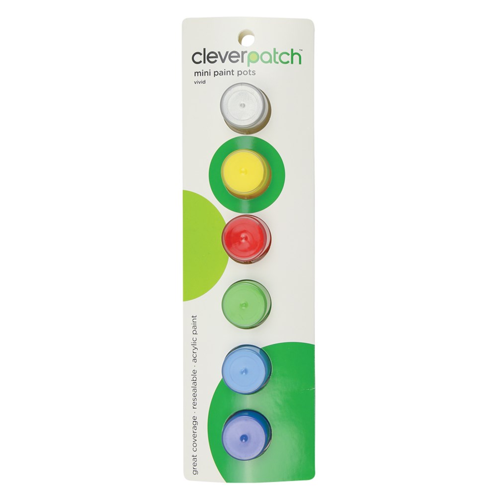 CleverPatch Mini Acrylic Paint Tubs Vivid Paint Tubes & Pots CleverPatch Art & Craft