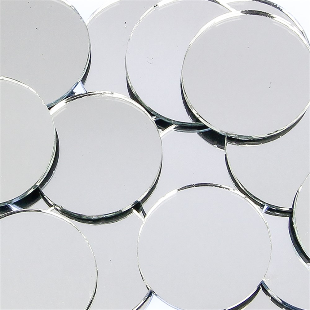 Mirror Mosaic Tiles Large Round Pack of 18 Mosaics CleverPatch