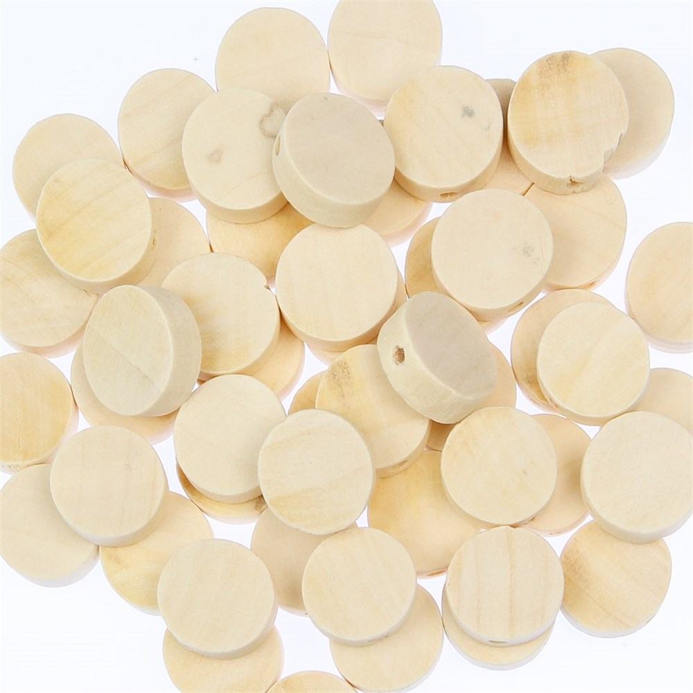 Round Wooden Beads Flat Pack of 100 Beads & Jewellery Making
