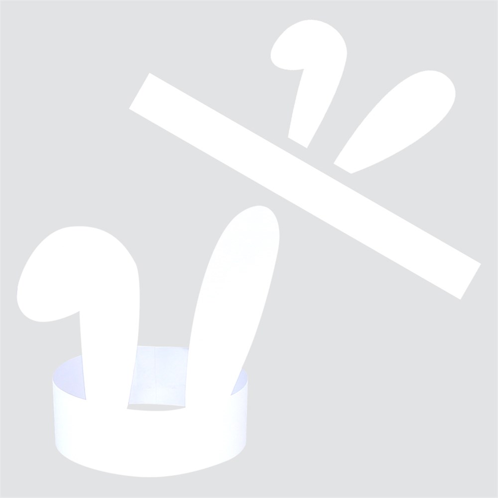Cardboard Bunny Ears White Pack of 20 Paper Activities