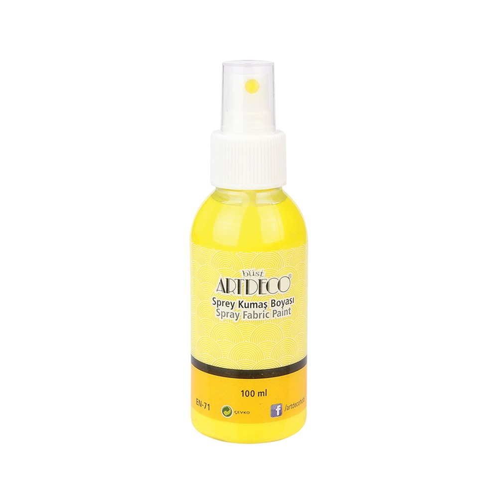 ARTDECO Spray Fabric Paint Yellow 100ml Fabric Paint