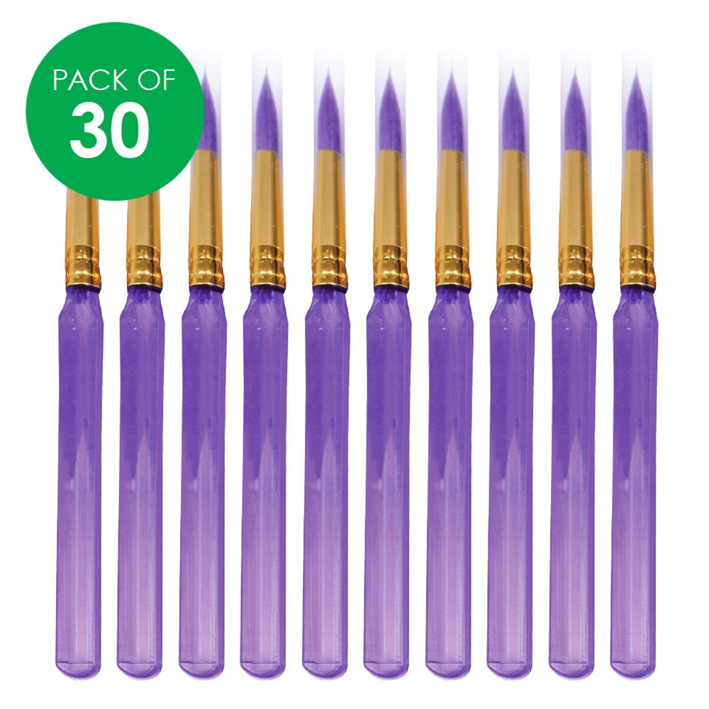 CleverPatch Triangular Paint Brushes Size 10 Pack of 30 Paint