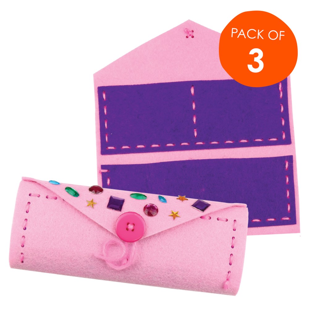 Felt Jewellery Roll Pack of 3 Sewing & Textiles CleverPatch Art