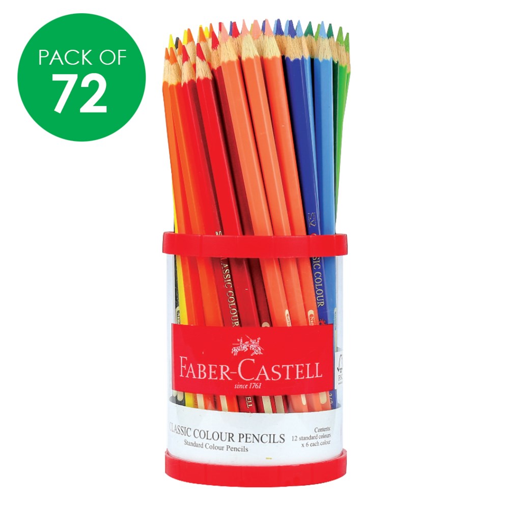 FaberCastell Classic Colour Pencils Pack of 72 Pencils