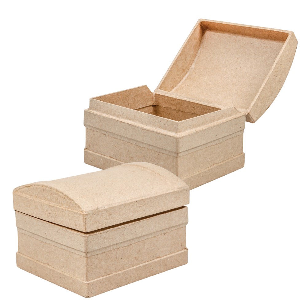 Papier Mache Treasure Chest 3D Papier Mache Shapes CleverPatch