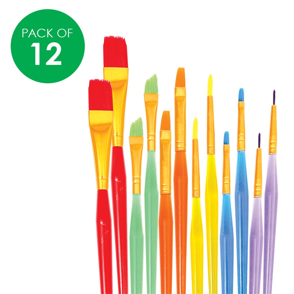 Paint Brushes Pack of 12 Paint Brushes & Effects CleverPatch
