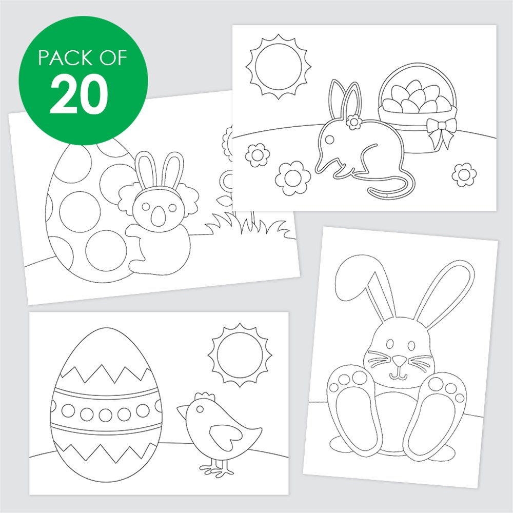 Easter Sand Art Sheets Pack of 20 Sand Art CleverPatch Art & Craft Supplies