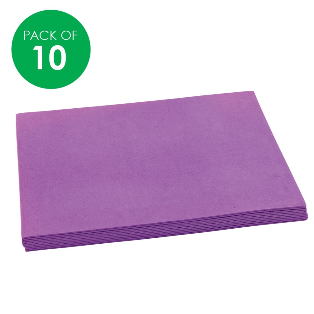 Foam Sheets Purple Pack of 10 CleverPatch CleverPatch Art