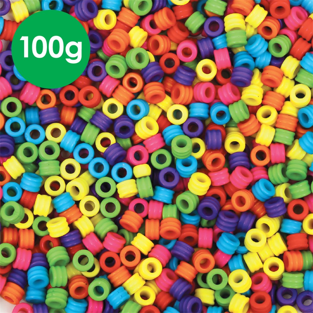 Cylinder Beads 100g Pack CleverPatch CleverPatch Art & Craft