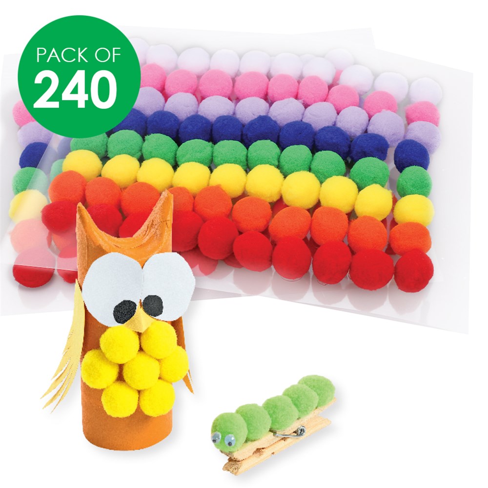 SelfAdhesive Pom Poms Pack of 240 CleverPatch CleverPatch Art