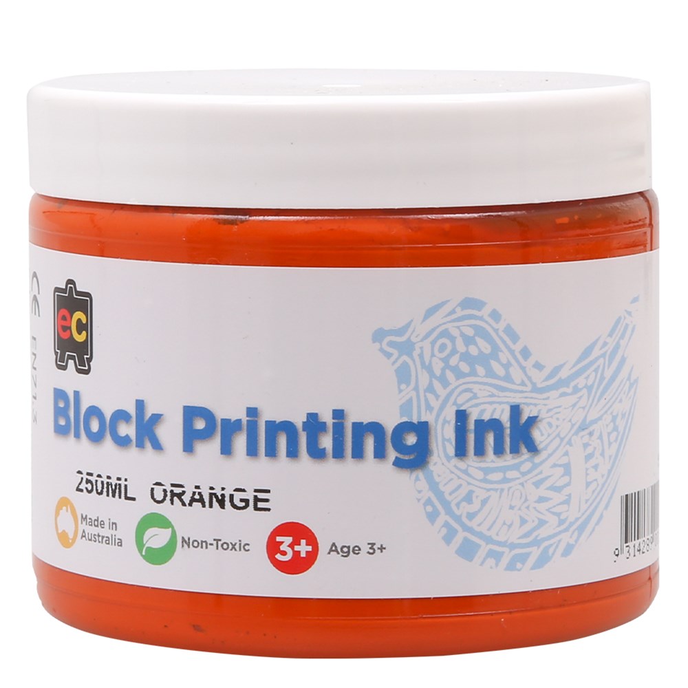 EC Block Printing Colour Orange 250ml CleverPatch CleverPatch