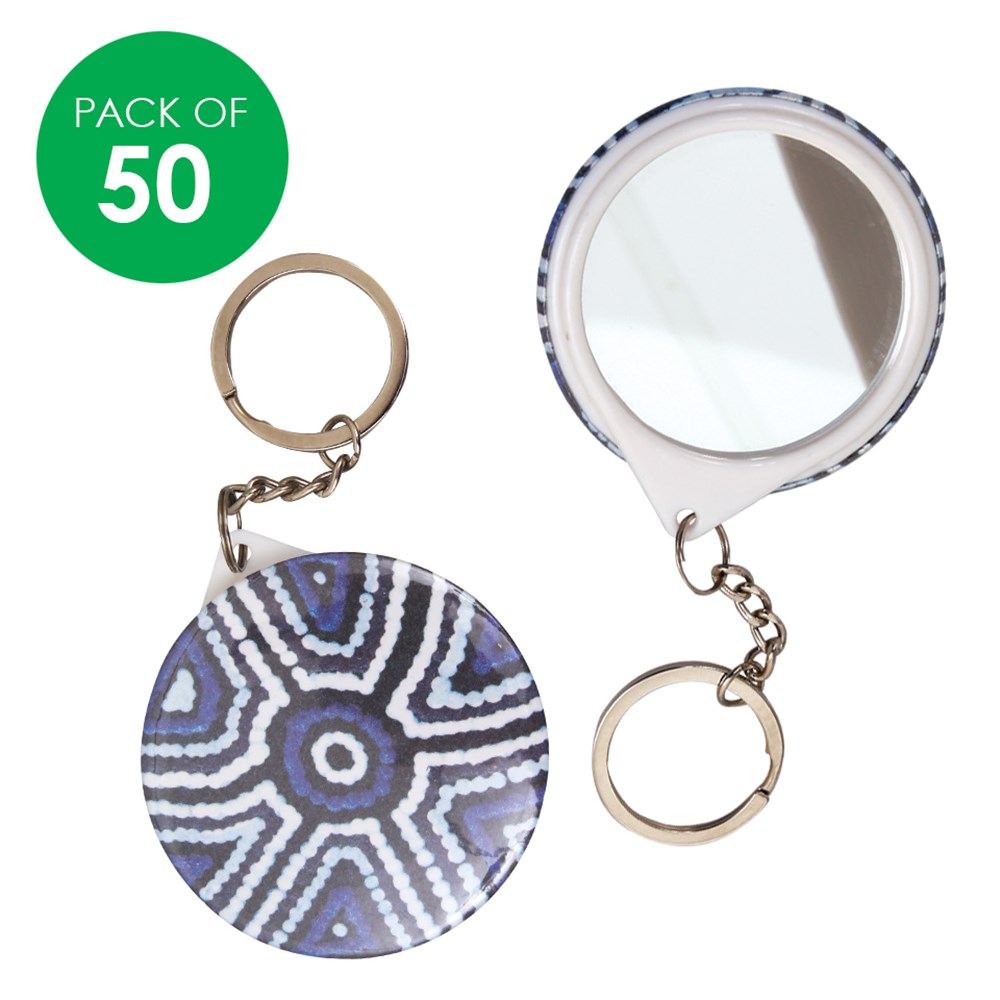 Design Your Own Mirror Keyrings Pack of 50 CleverPatch