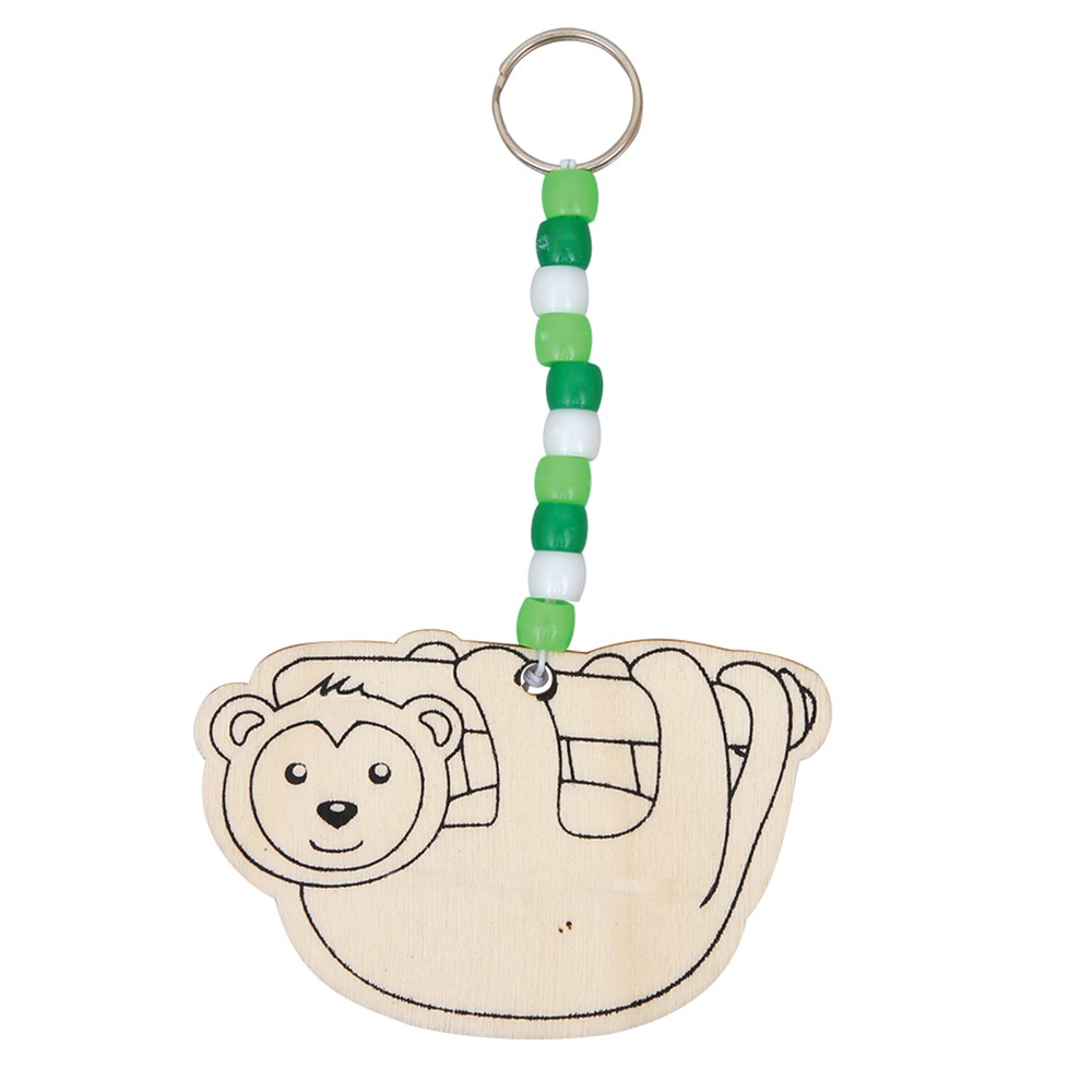 Wooden Animal Bead Keyring CleverKit CleverPatch CleverPatch Art