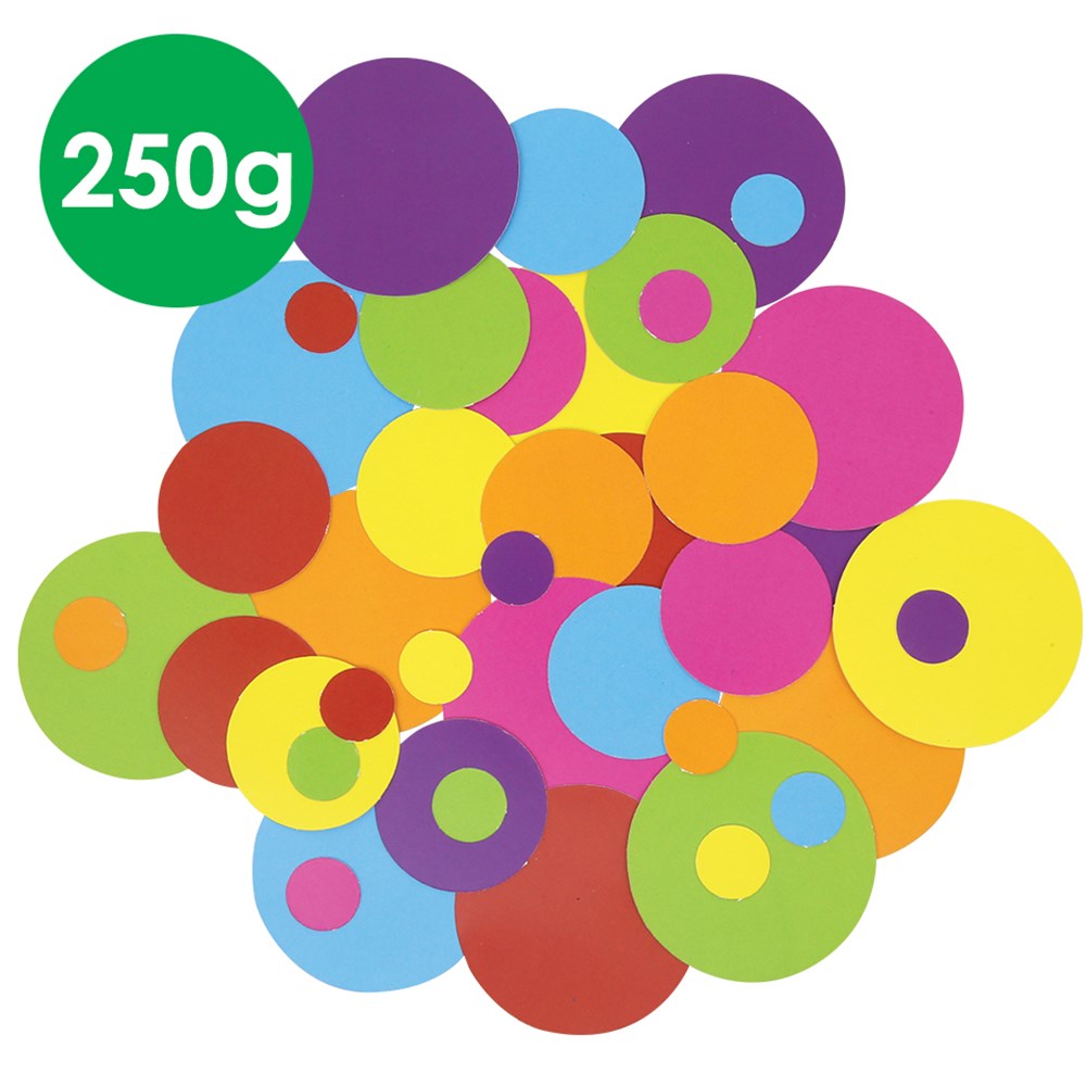 Bright Cardboard Circles 250g Pack CleverPatch CleverPatch Art & Craft Supplies