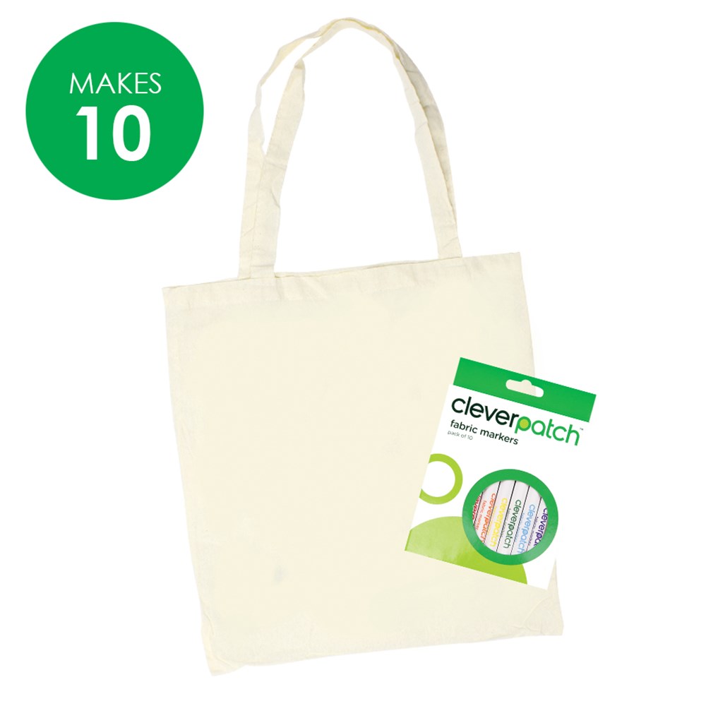 Design Your Own Cotton Bag Bumper Pack CleverPatch Art & Craft
