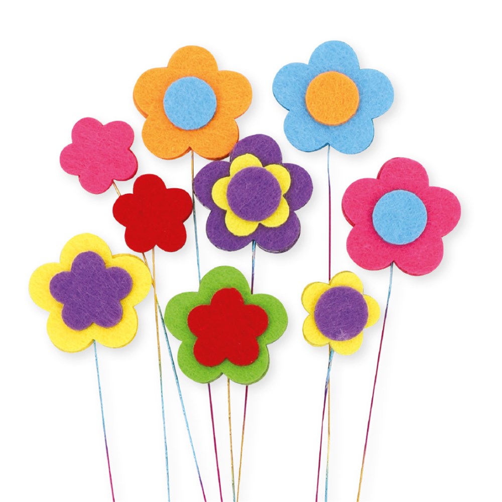 Felt Stickers Flowers 100g Pack CleverPatch Art & Craft Supplies