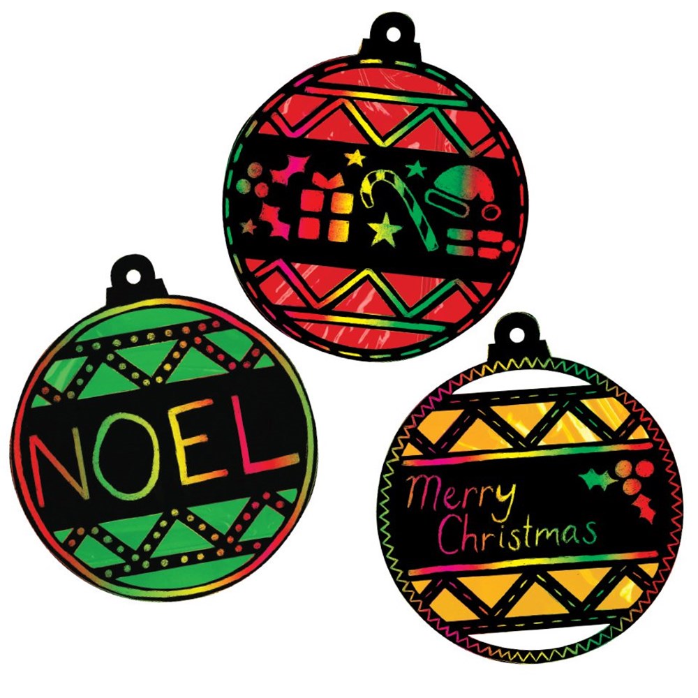 Christmas Scratch Board Baubles Christmas CleverPatch Art & Craft Supplies
