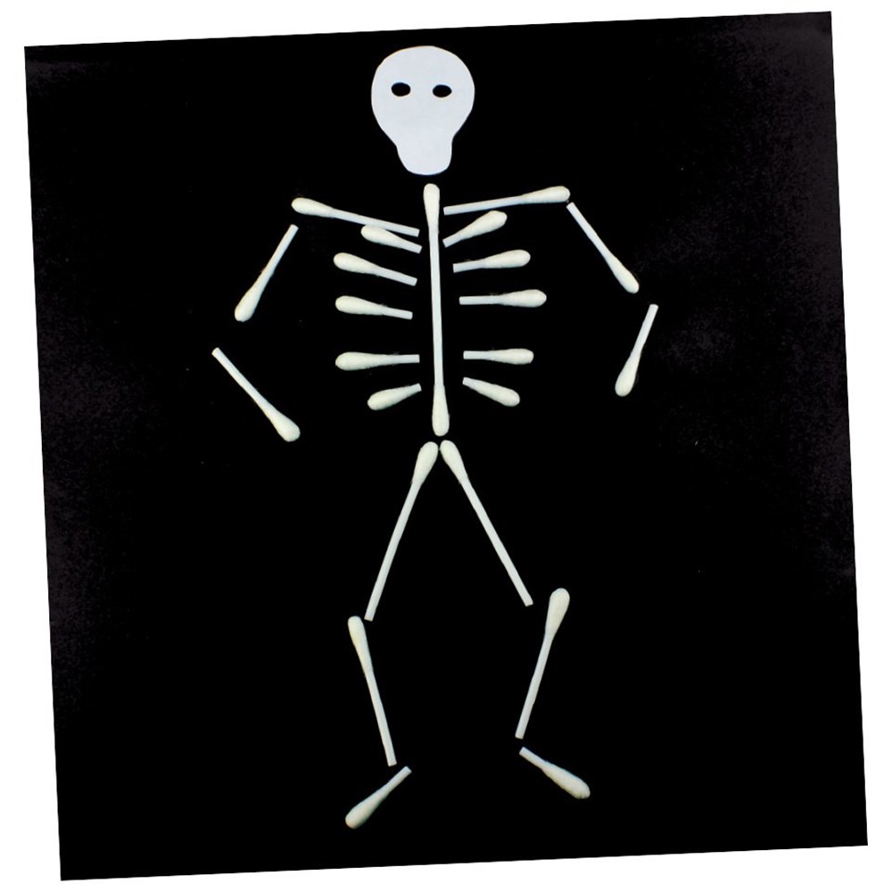 Cotton Bud Skeleton Halloween CleverPatch Art & Craft Supplies