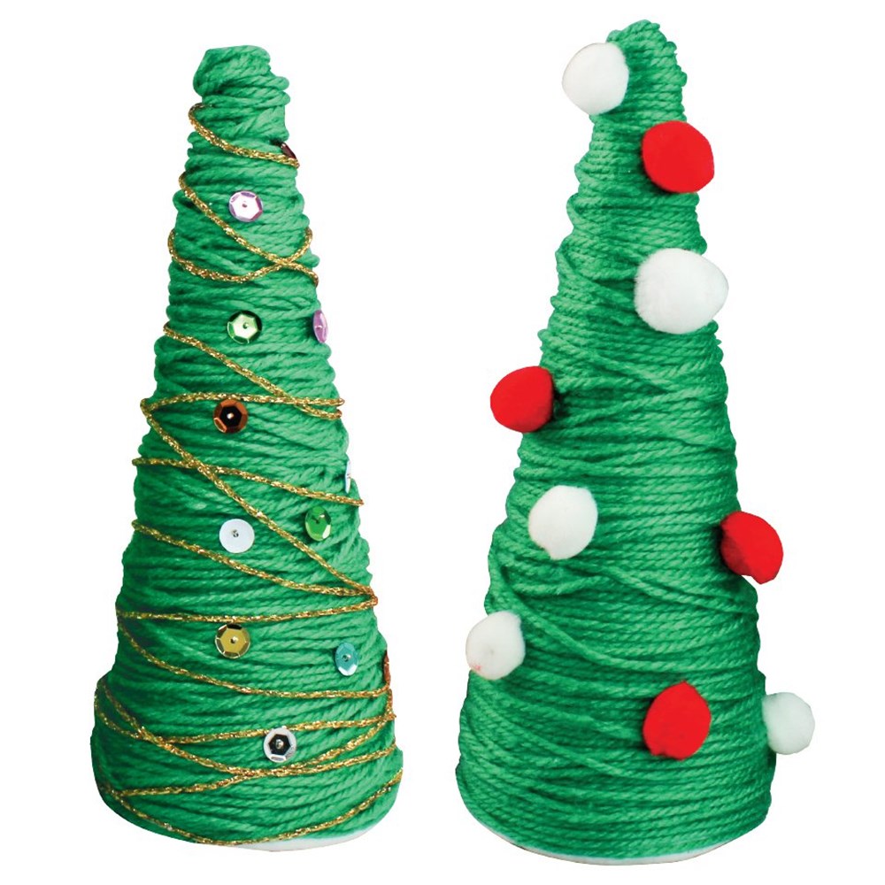 Yarn Wrapped Christmas Tree Christmas CleverPatch Art & Craft