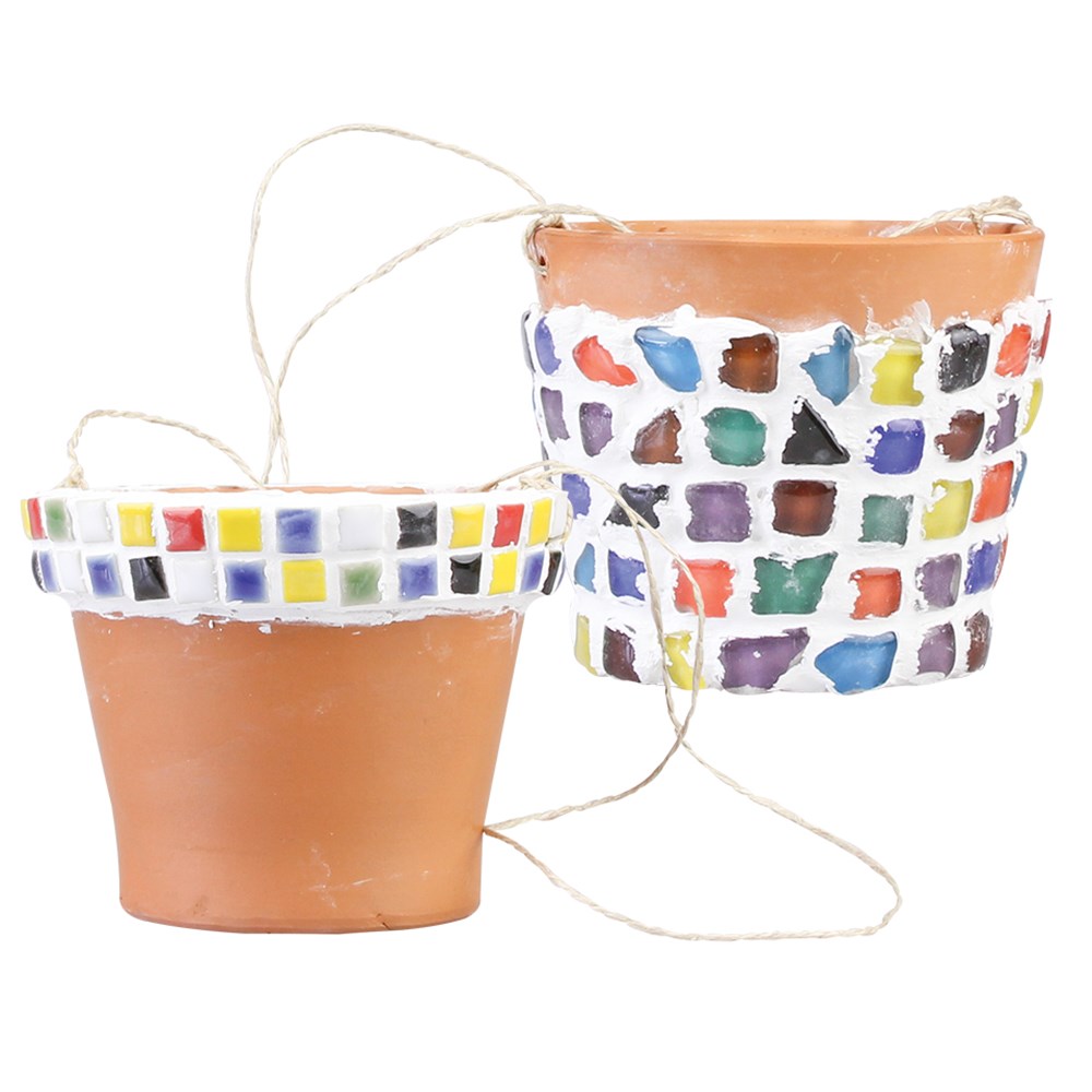 Mosaic Terracotta Hanging Pot Ceramic & Terracotta CleverPatch