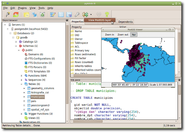 ClickGeo Visualizador de Dados Geográficos para pgAdmin III