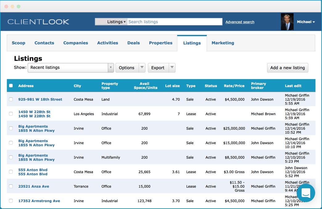 Commercial Real Estate CRM Software ClientLook