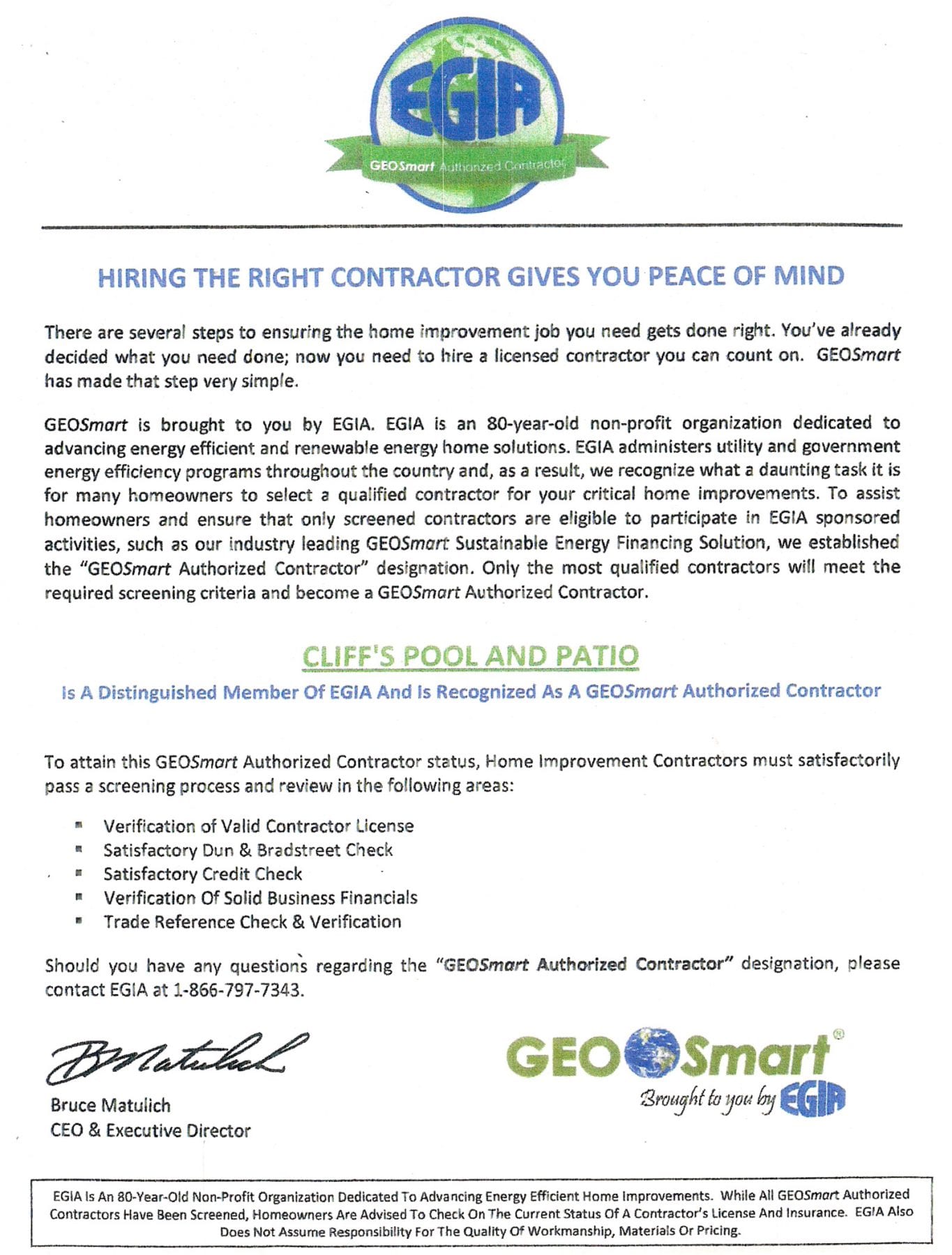 Professional Pool Cleaning Certifications & Licenses Cliffs Pools