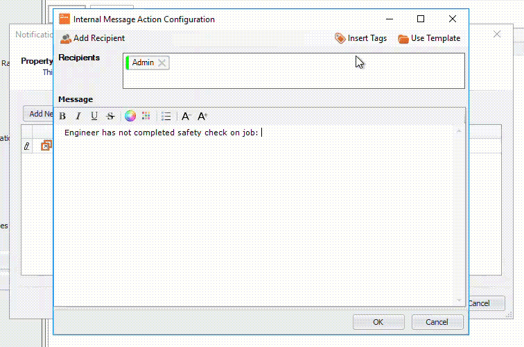 Setting Up Equipment Action List Notifications Clik Service Clik