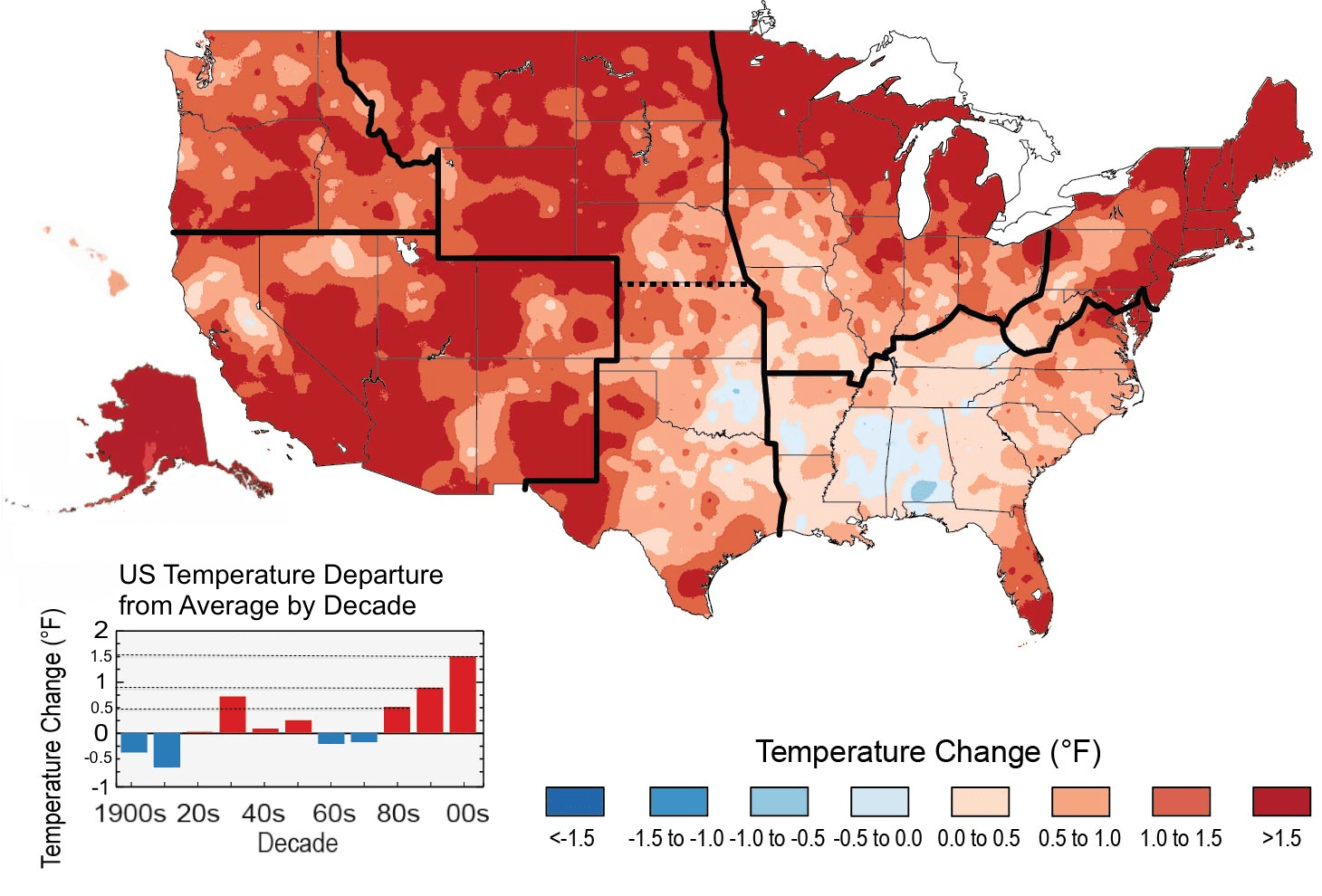 Climate Signals Map Observed US Temperature Changes, 1991 2012