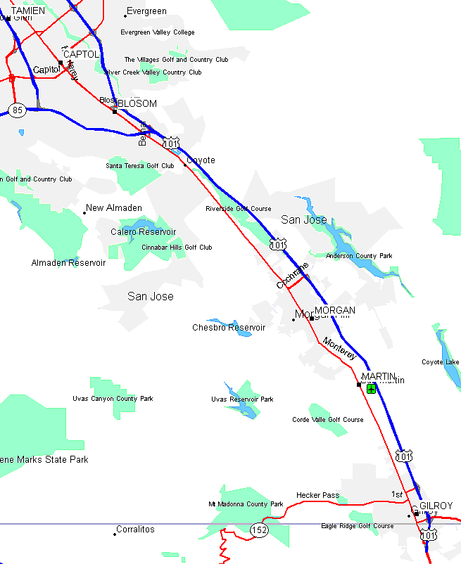 South San Francisco Station (Caltrain) to San Jose